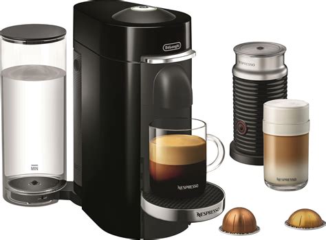 Nespresso vertuoplus deluxe coffee and espresso maker - Its dimensions are the more compact 8.3W x 11.9D x 11.9H by comparison, while its water tank has only a 40oz capacity. Meanwhile, it can only store a dozen used capsules, rather than the De’Longhi’s 17. Now let’s continue to compare the OriginalLine Nespresso machines manufactured by Delonghi and Breville.